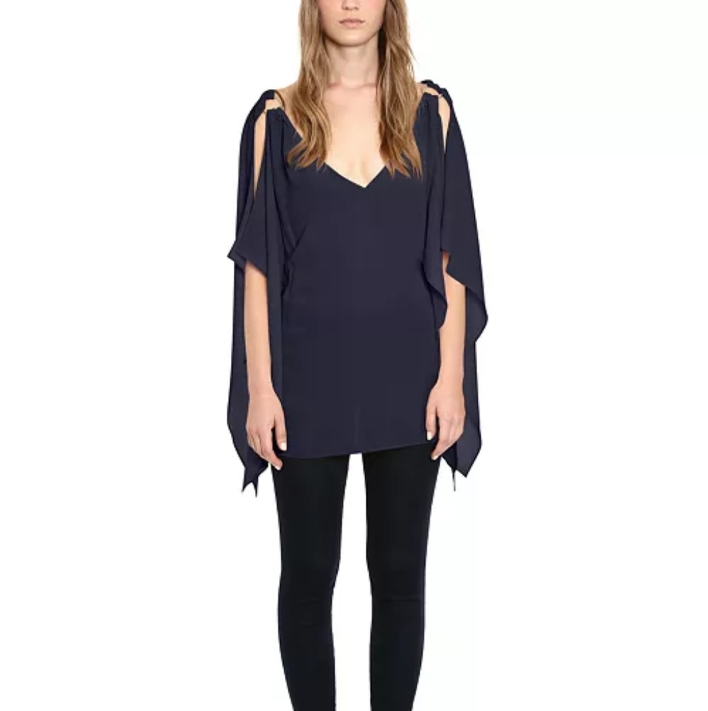 MICHAEL MICHAEL KORS Ring-Shoulder Scarf Top